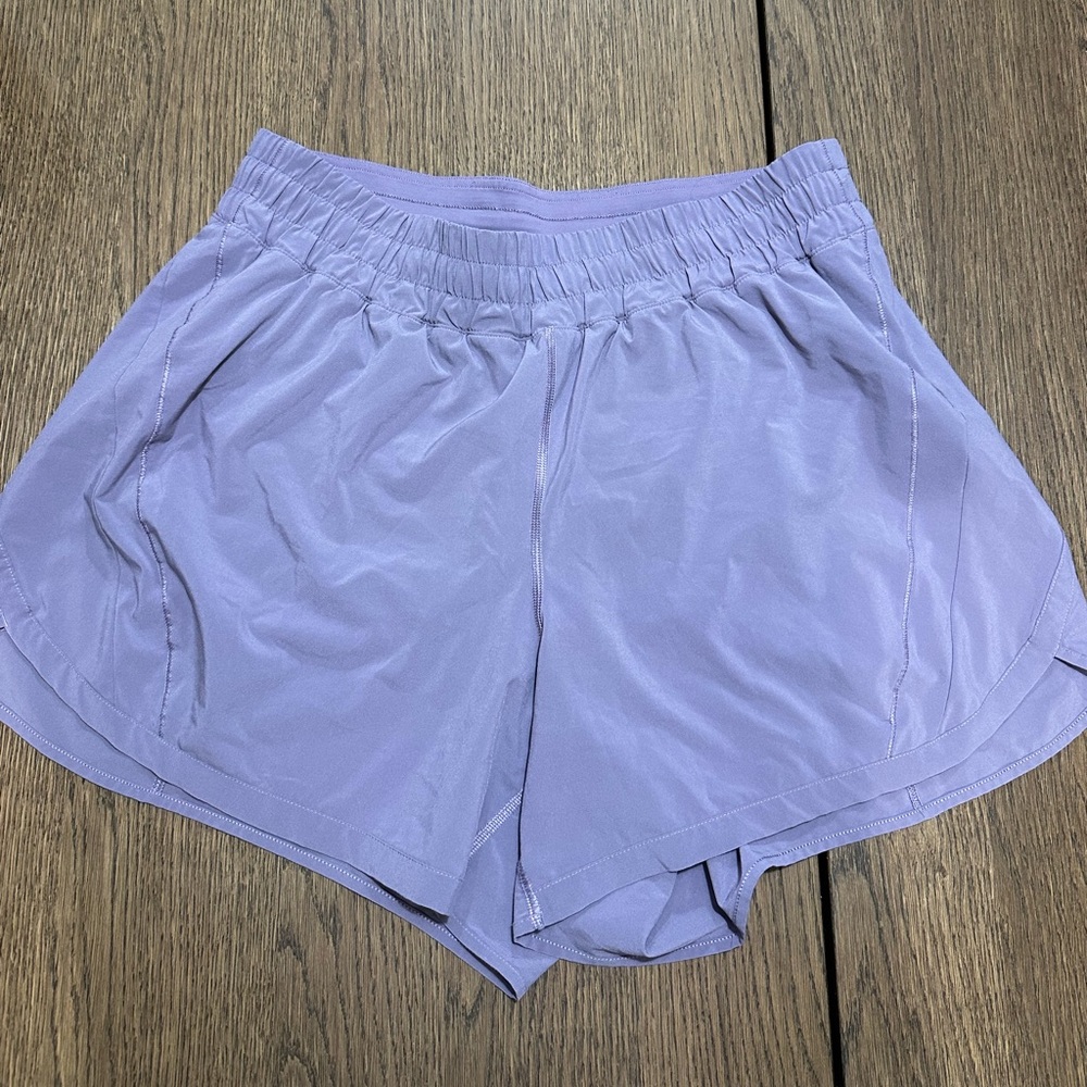Lululemon Track That High‑Rise Short 5” in Dusky Lavender